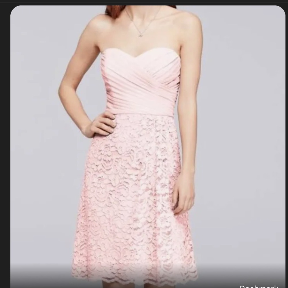 Davids bridal Dress blush 8
